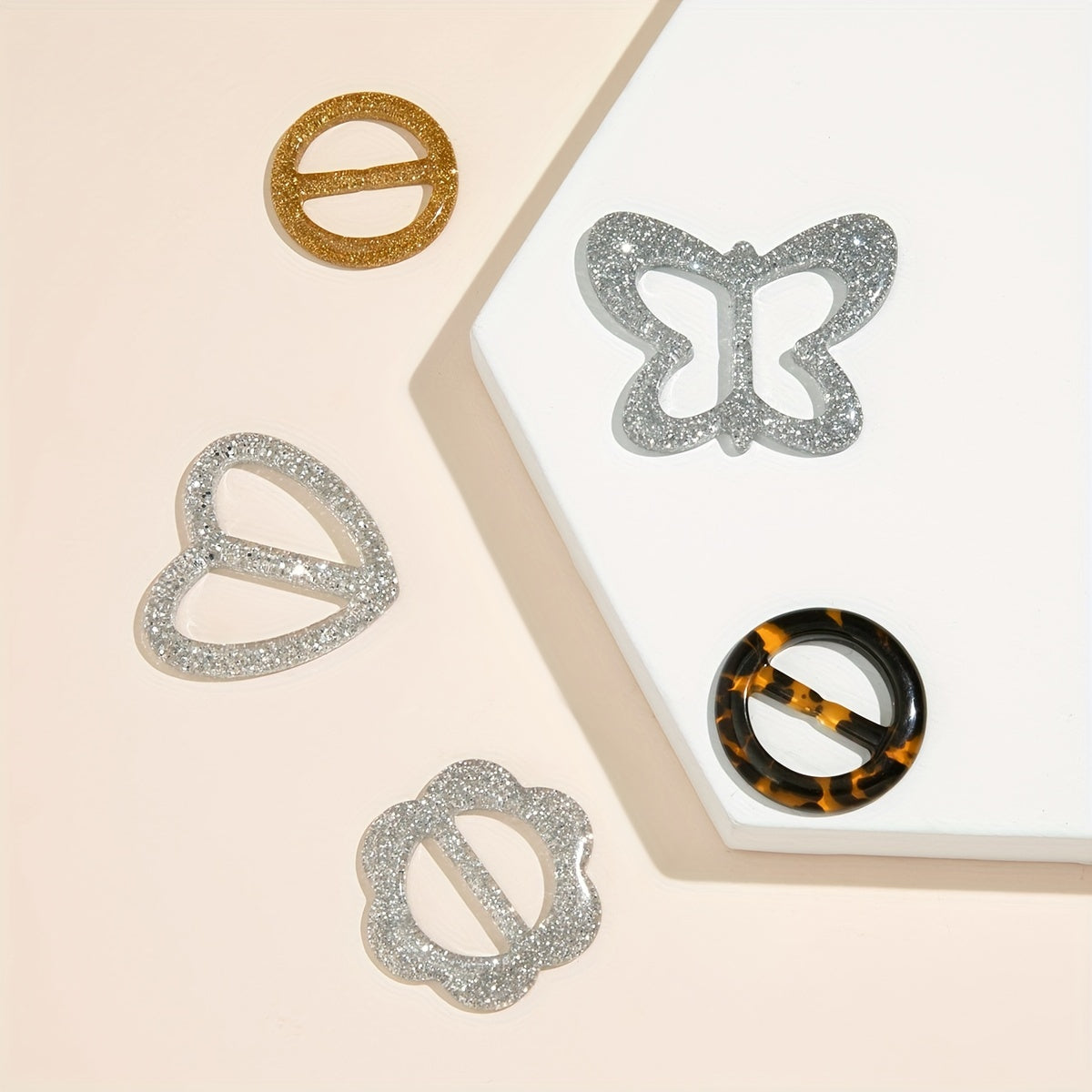 Resin Scarf Buckle Scarf Ring Clip T shirt Tie Clips Buckle Wrap Holder