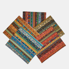 5pcs Boho Style Quilting Fabric Cotton Craft DIY Doll Clothes Fabric