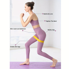 5pcs Portable Yoga Resistance Ropes TPE Fitness Tension Bands