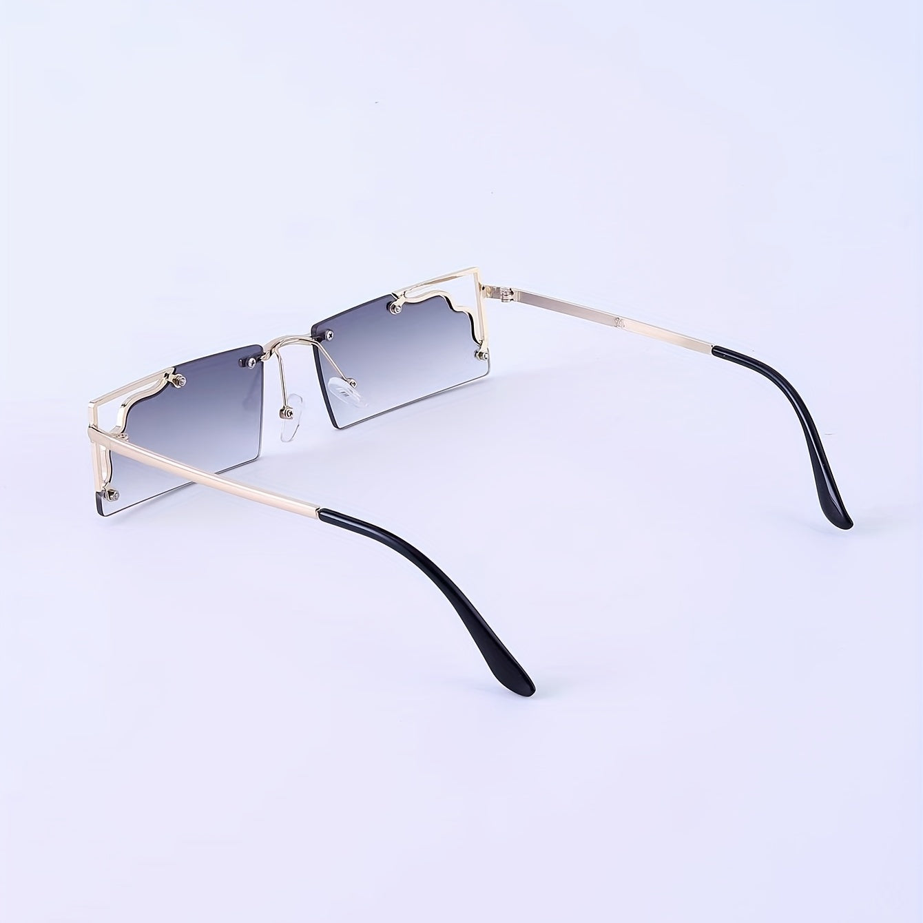 Men's Square Wavy Frame Polarized Sunglasses UV Protection