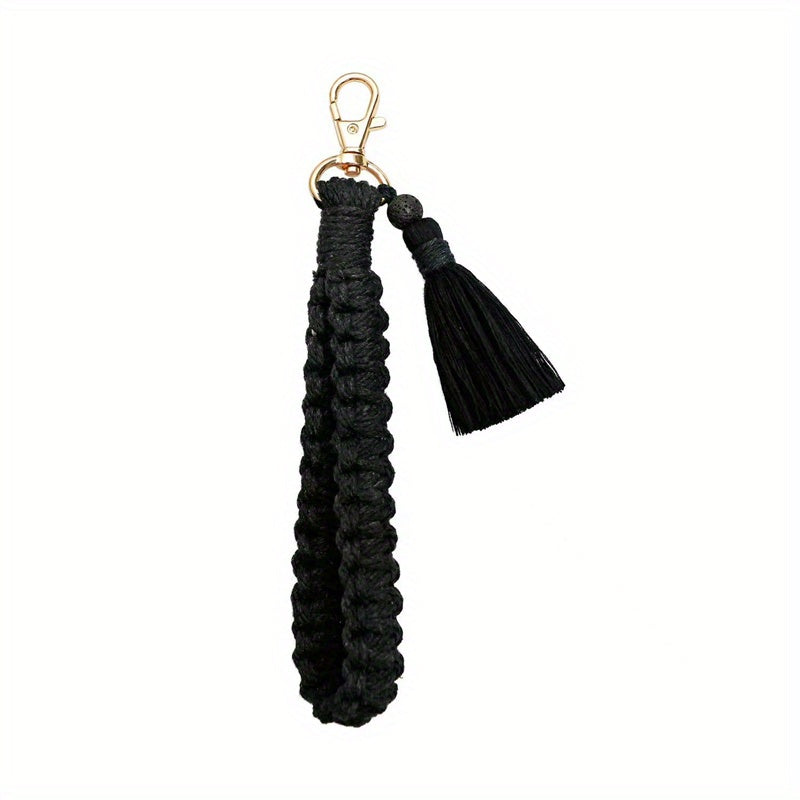 Bohemian Tassel Wrist Strap Keychain, Pastoral Style Key Accessories