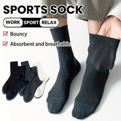 Men's Crew Socks Dress Socks Soft Cushion Running Hiking Socks