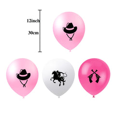 12pcs Pink Cowgirl Party Balloons Calgary Stampede Decoration