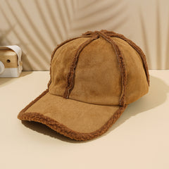 Denim Casual Suede Baseball Cap Unisex Warm Fleece Lined Baseball Caps For Women