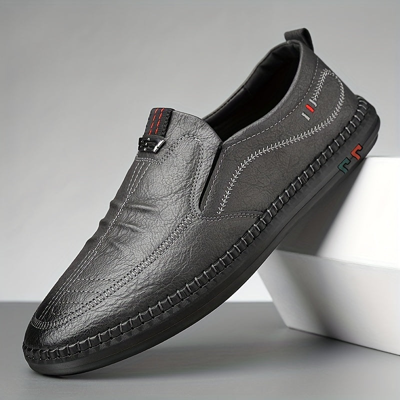 Men's Stitch Detail Loafer Shoes Comfy Slip On Shoes