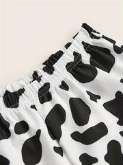 Cow Print Hotpants Random Print Casual Every Shorts Women's Clothing