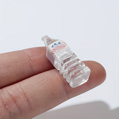 Mini Plastic Water Bottle Mix Set of 6 with Lids 1:12 Scale