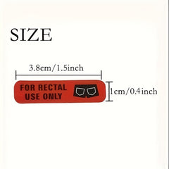 500 Rectal Use Stickers 3.1x1cm Waterproof Red Background