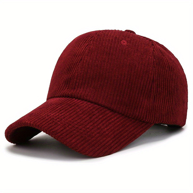 Men's Corduroy Hat Spring Autumn Velvet Baseball Cap Sun Visor Hat
