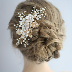 Rhinestone Bridal Hair Clip Wedding Hair Pin Golden