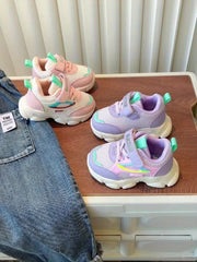 Girl's Mesh Breathable Sneakers Non Slip Soft Sole Shoes