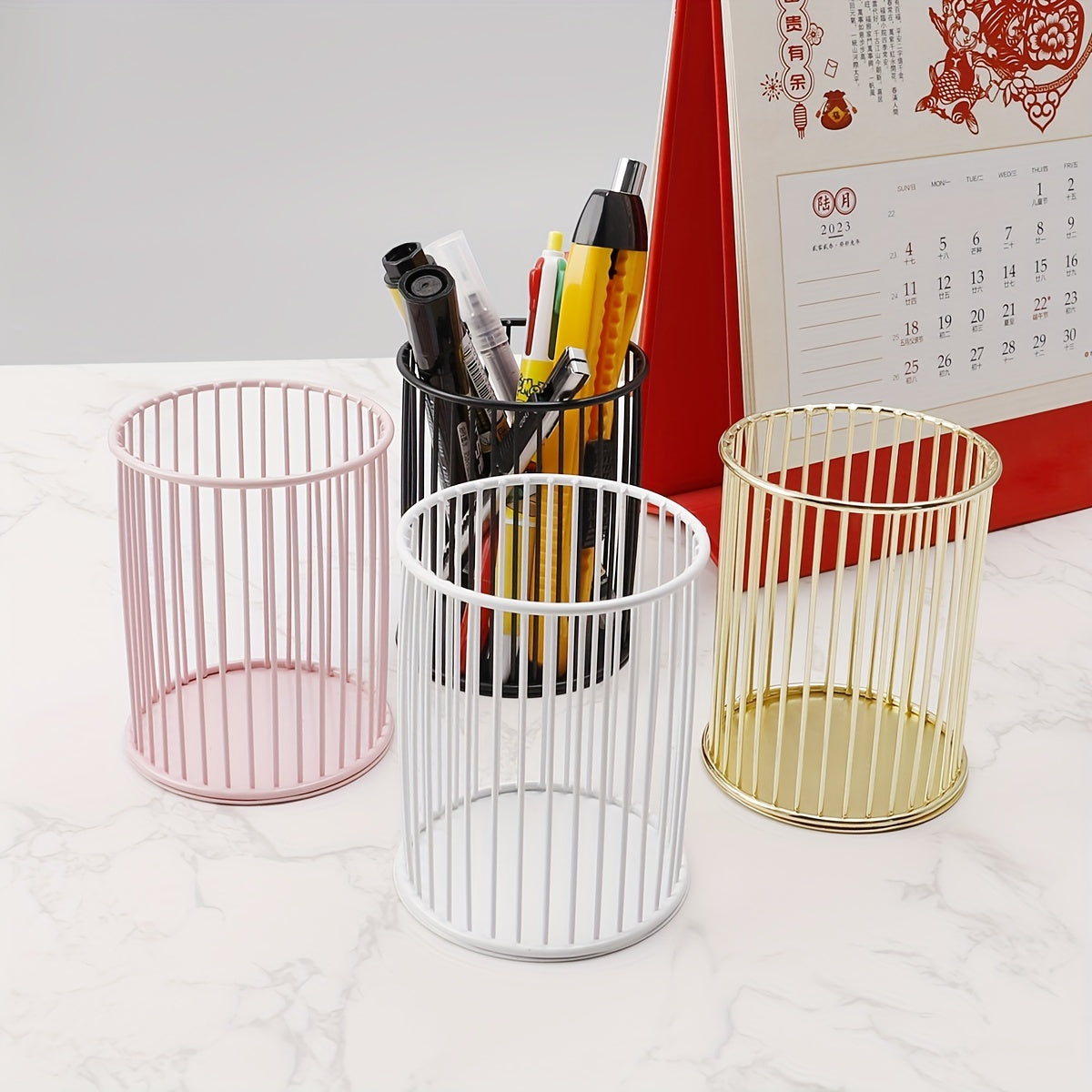 Desktop Storage Pen Glasses Makeup Brush Office Supplies