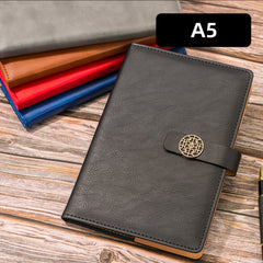 A5 Business Notebook PU Leather Magnetic Buckle Book