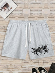 Men's Casual Solid Color Elastic Waist Drawstring Shorts for Summer
