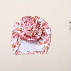 Infant Indian Cap with Large Flower Print