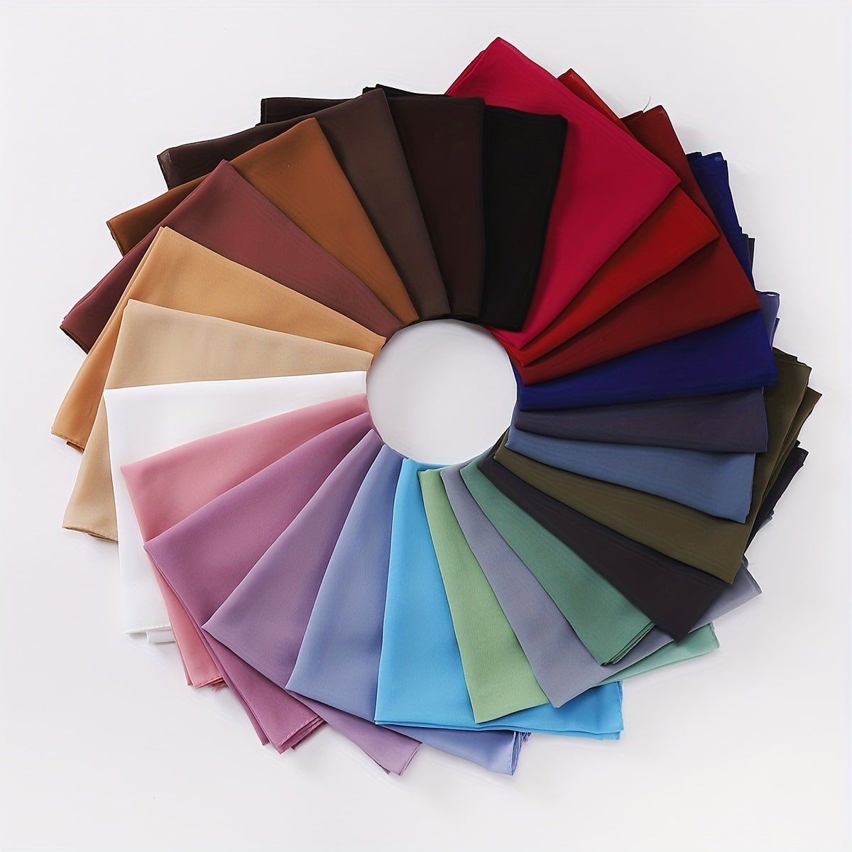 Chiffon Square Scarf Solid Hijab Bandana Shawl Windproof Head Wraps
