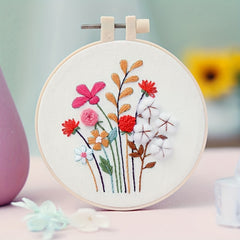 Plant Flower Embroidery DIY Kit for Beginners