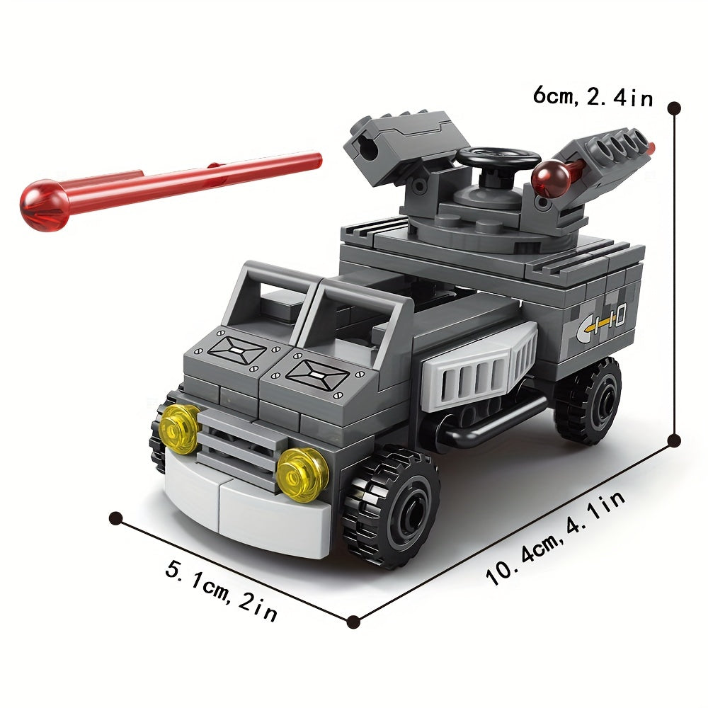 Military Vehicles Model Building Block Toys DIY Tanks Aircraft Model