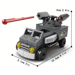 Military Vehicles Model Building Block Toys DIY Tanks Aircraft Model