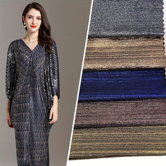 Knitted Bronzing Fabric Pleated Skirt Dance Wear