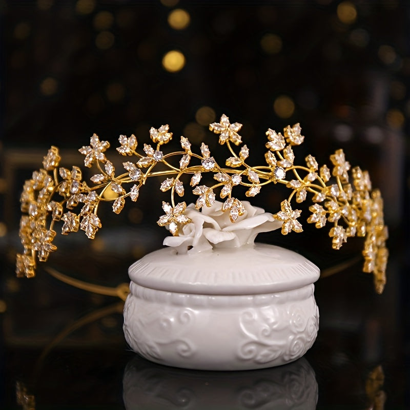 Zircon Bridal Crown Headband Crystal Hair Accessories