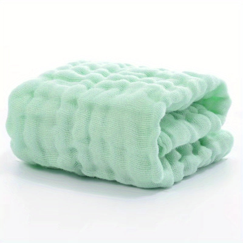 6 Layer Pleated Handkerchief Baby Towel, Printed Face Towel For Children