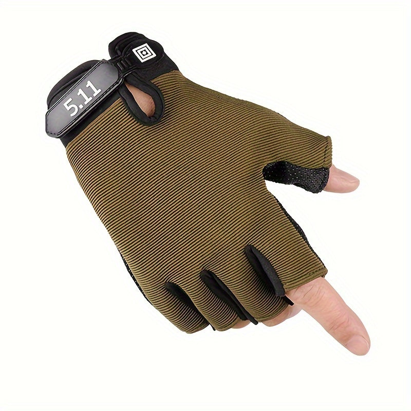 Men's Half Finger Outdoor Cycling Gloves Non slip Fitness Gloves