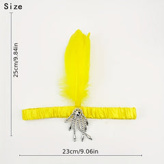 Yellow Feather Headband for Holiday Party