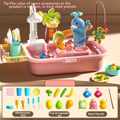 Kids Fishing Toy Sandbox Water Table Toy for Pretend Play