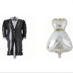 5pcs Set Wedding Balloon Decoration Bride Groom Dress Aluminum Film Balloons