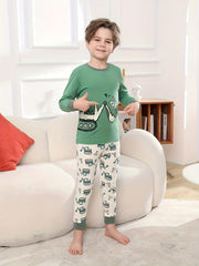 Kids Printed Crew Neck Set Long Sleeve
