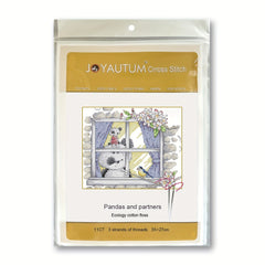 Small Panda Bird Window Cross Stitch Kit Embroidery DIY Handwork Set