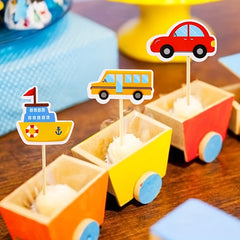 Cartoon Car Transport Cake Insert Party Cake Decoration