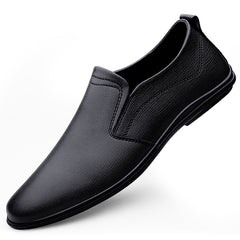 Men Leather Loafer Shoes Slip On Lightweight Dress Shoes