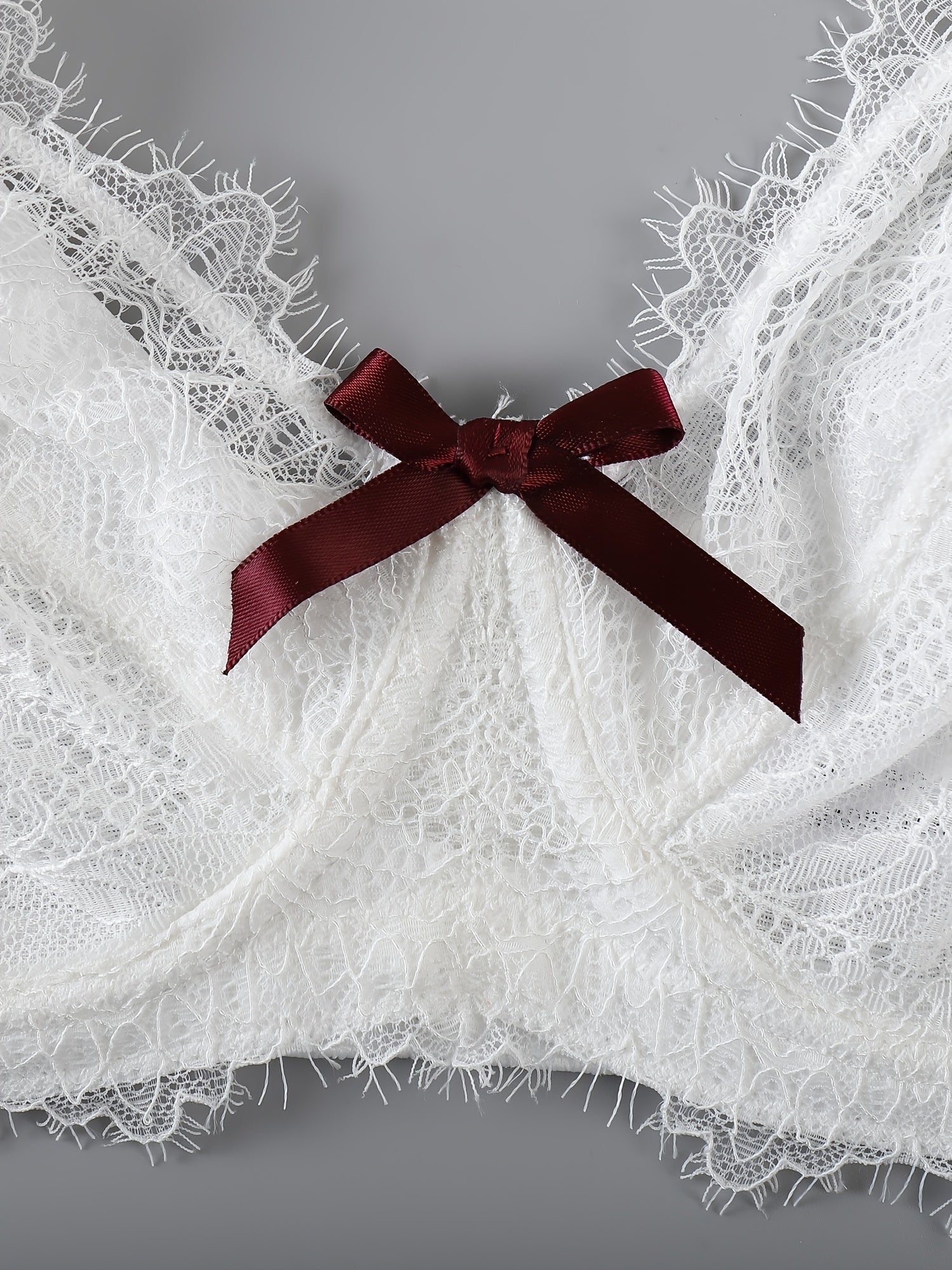 Floral Jacquard Lace Bra Medium Stretch Push Up Bra