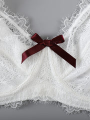 Floral Jacquard Lace Bra Medium Stretch Push Up Bra