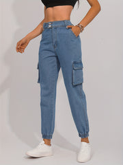 Cargo Jogger Jeans Street Style Denim