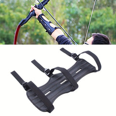 Adjustable Archery Arm Guard with 3 Strap