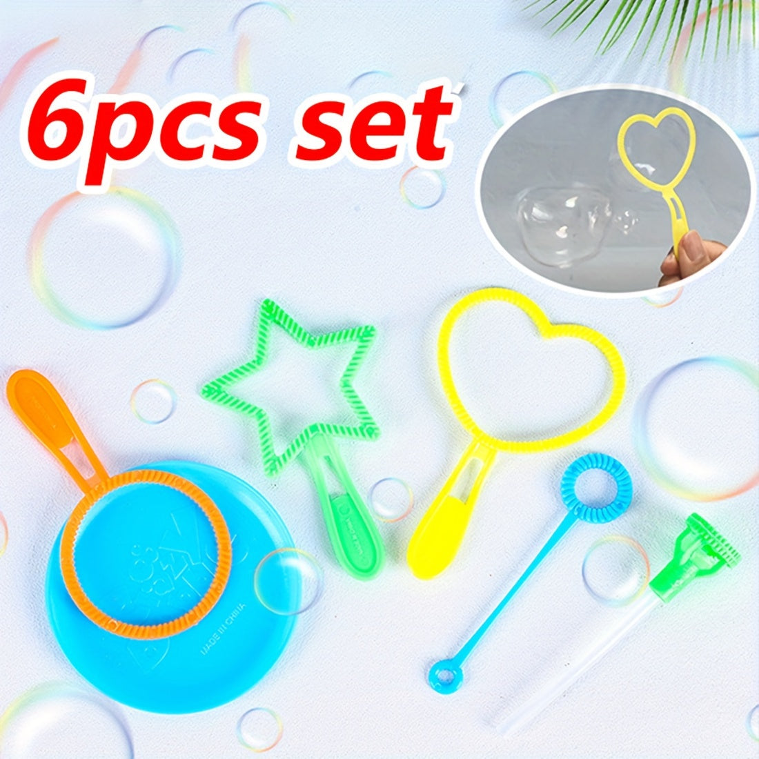 6pcs Bubble Water Tool Set Blowing Bubble Toys