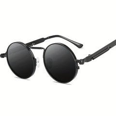Steampunk Round Metal Sunglasses Retro Vintage UV400