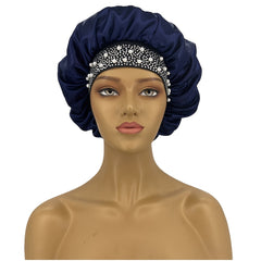 Rhinestone Bonnet Sleeping Caps Women Night Caps Hair Wraps Hair Accessories