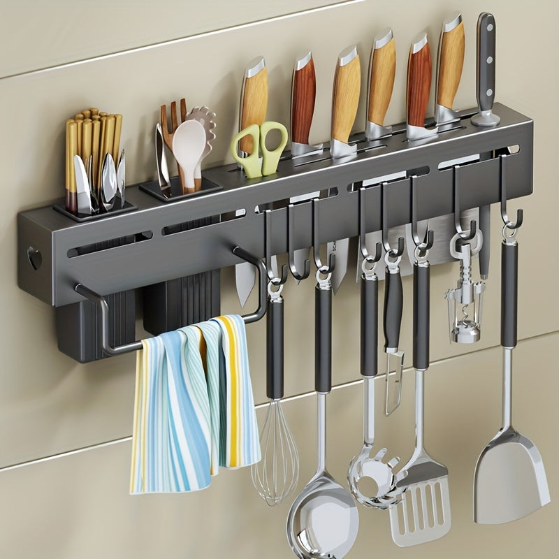 Kitchen Holder No Drilling Multifunctional Cutlery Storage Rack