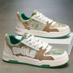 Men's Letters Decor Skate Shoes Non Slip Sneakers