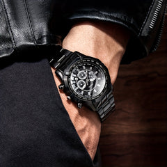Boys Alloy Steel Band Quartz Watch & Bangle Set