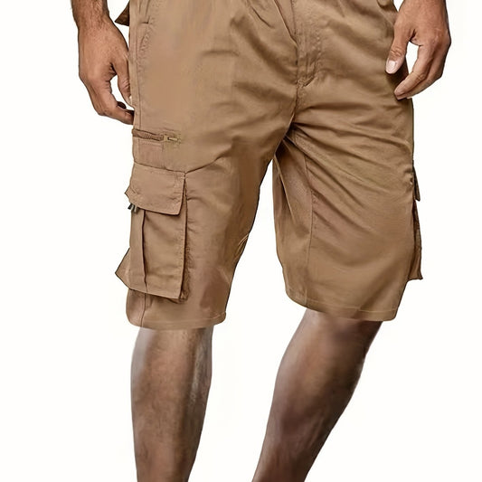 Men's Cargo Cropped Pants with Pockets for Summer