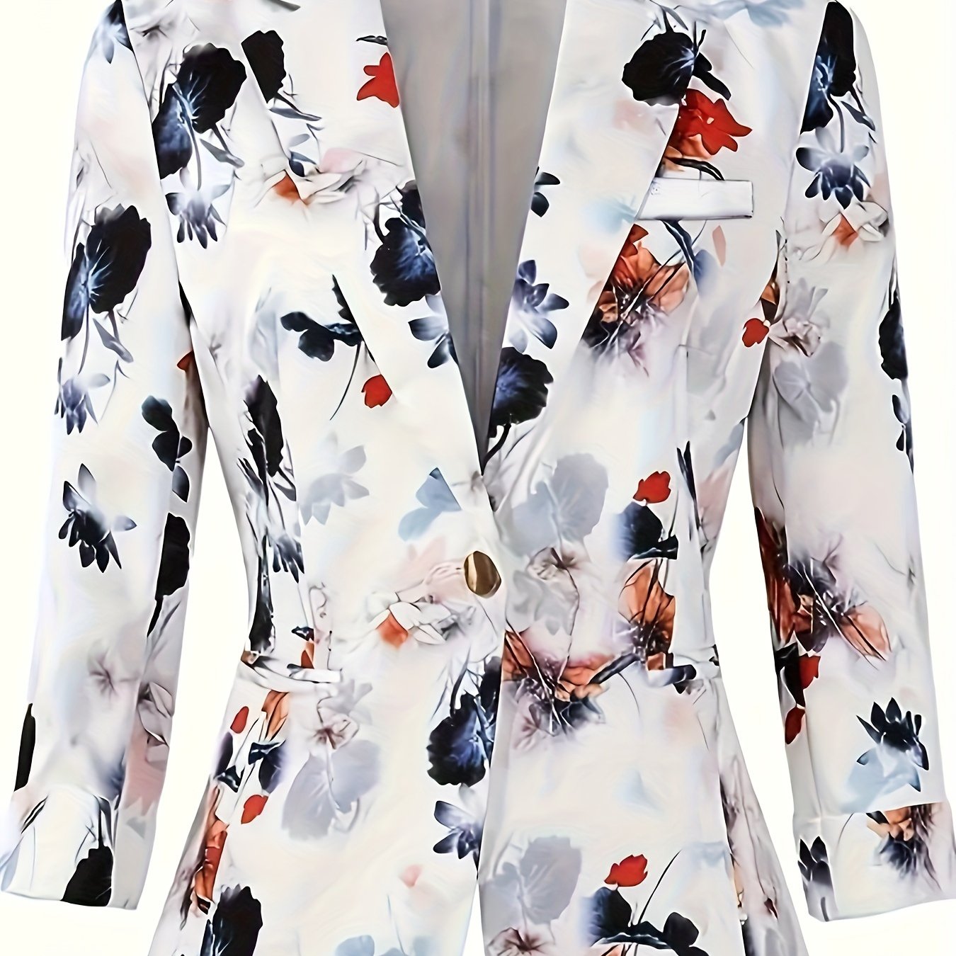 Floral Print Business Blazer For Women