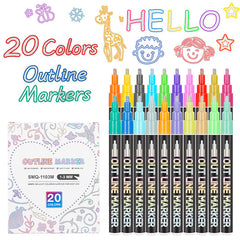 Easter Colors Outline Markers - Set of 8, 12, 20