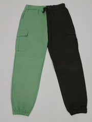 Men's Cargo Pants Stylish Block Drawstring Jogger Pants