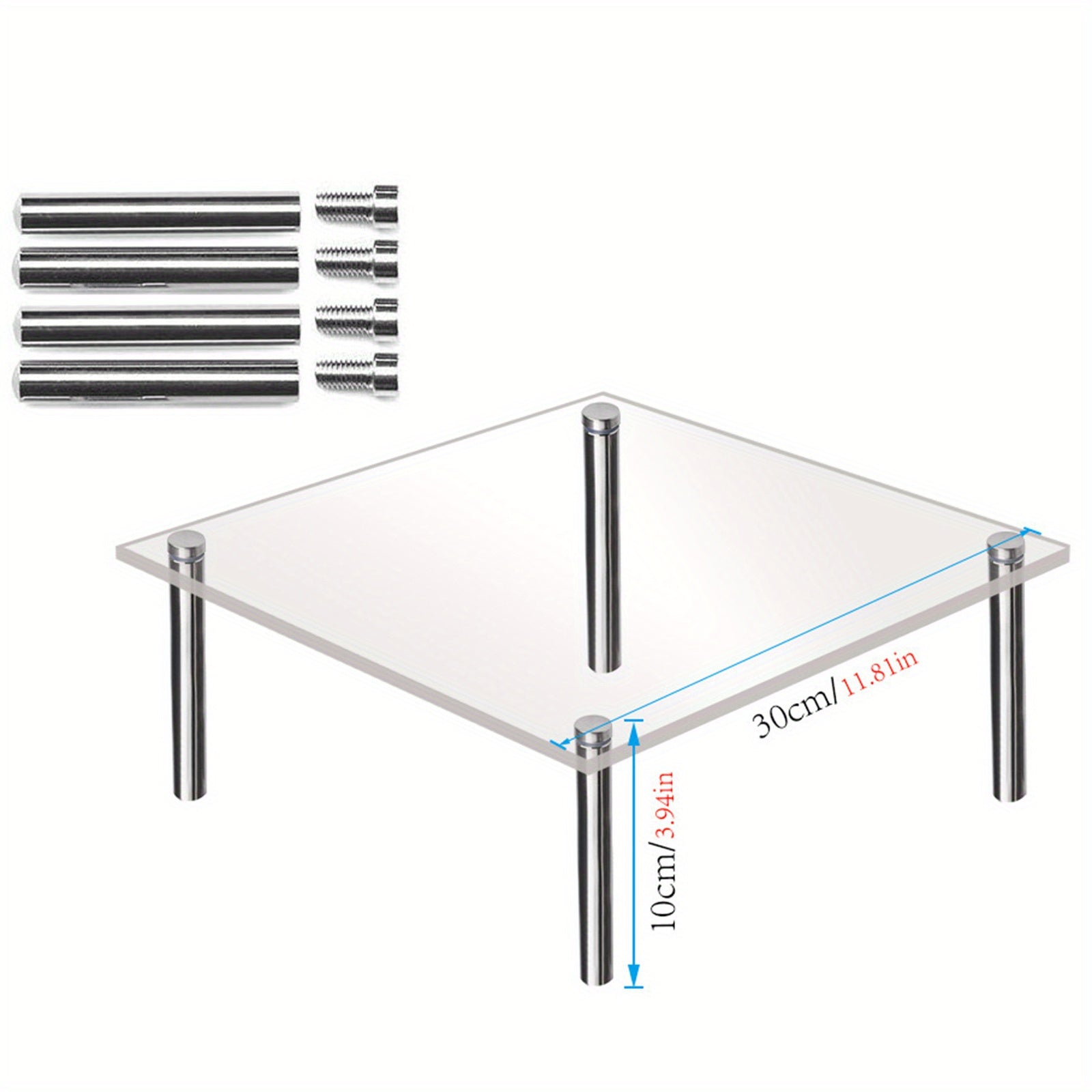 4pcs Layer Acrylic Cake Display Stand for Parties
