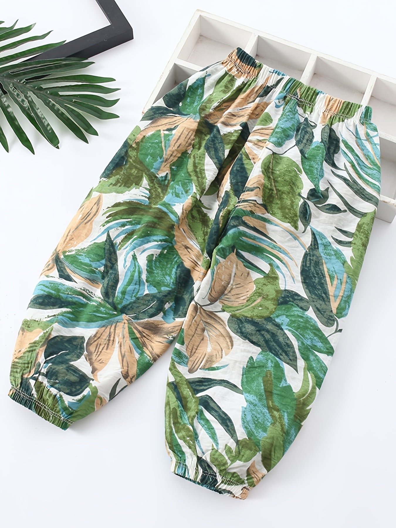 Boys Leaf Pants Anti-Mosquito Casual Kids Clothes